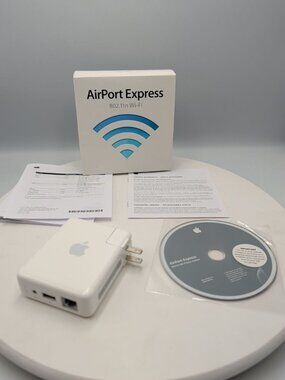 Apple Airport Express 54 Mbps Wireless N Base Station - White A1264. 0081 -011-2